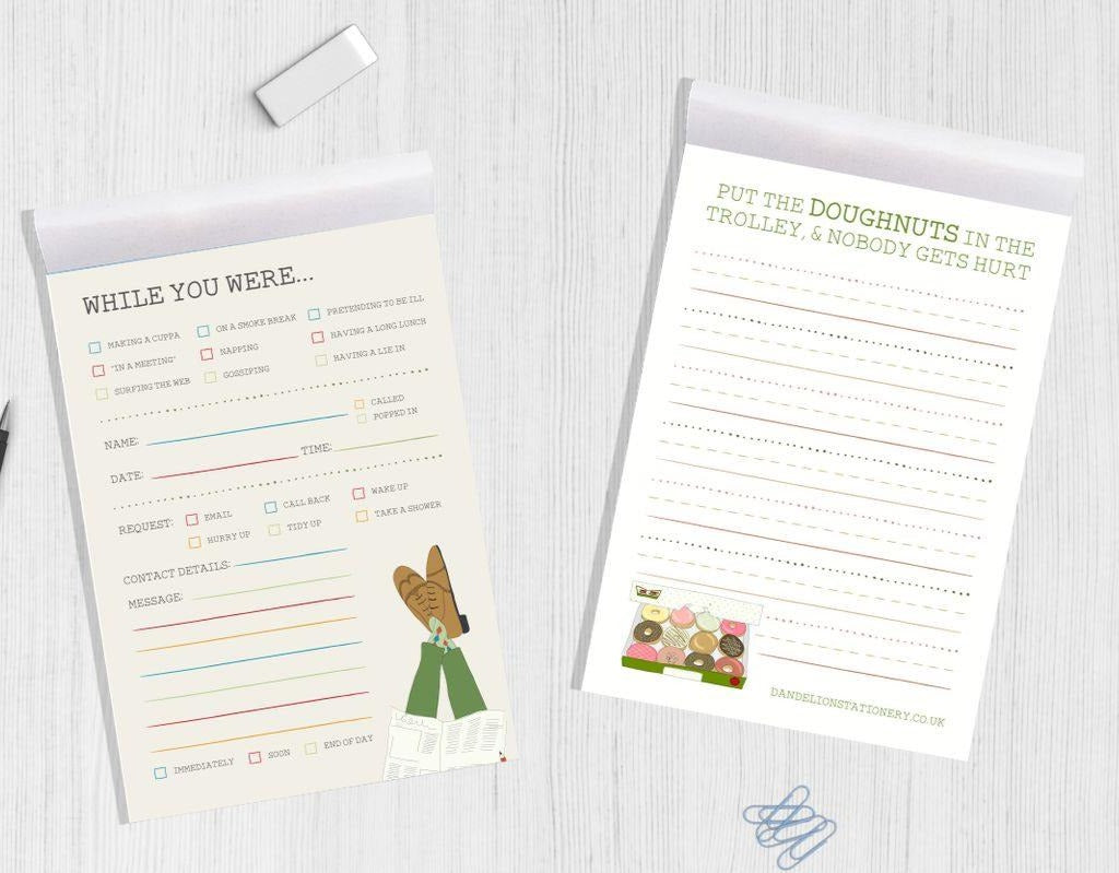 A6 Jotter Pad – Doughnuts image 1