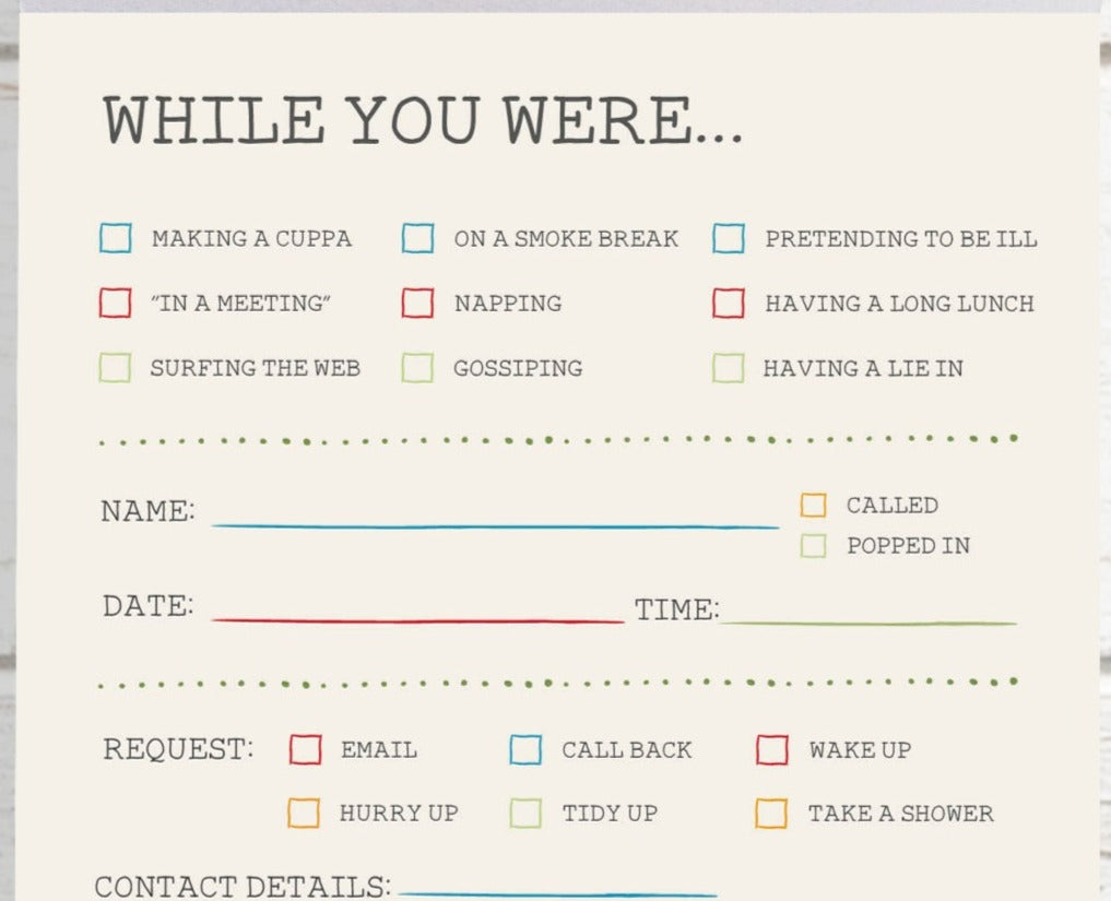 A6 Jotter Pad – while you were...... image 2