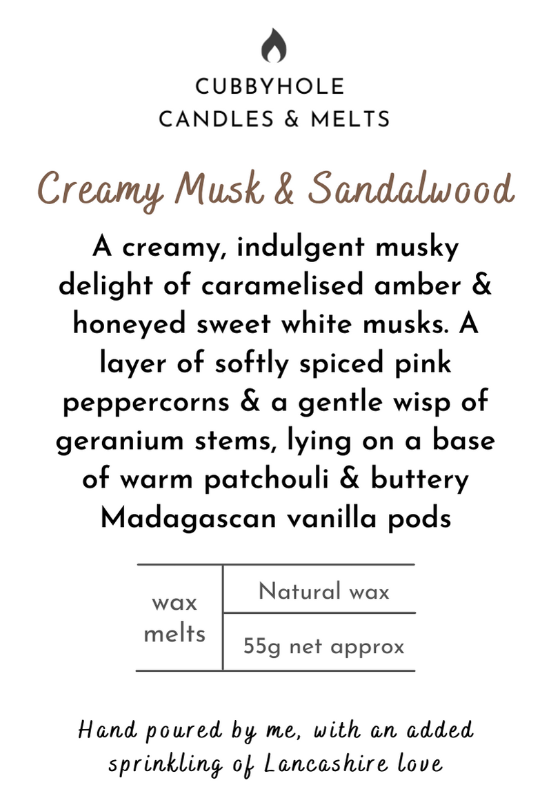 Creamy Musk & Sandalwood Soy Wax Melts image 7