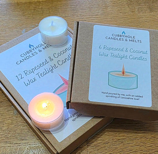 Natural Wax Tealights With Cotton Wicks