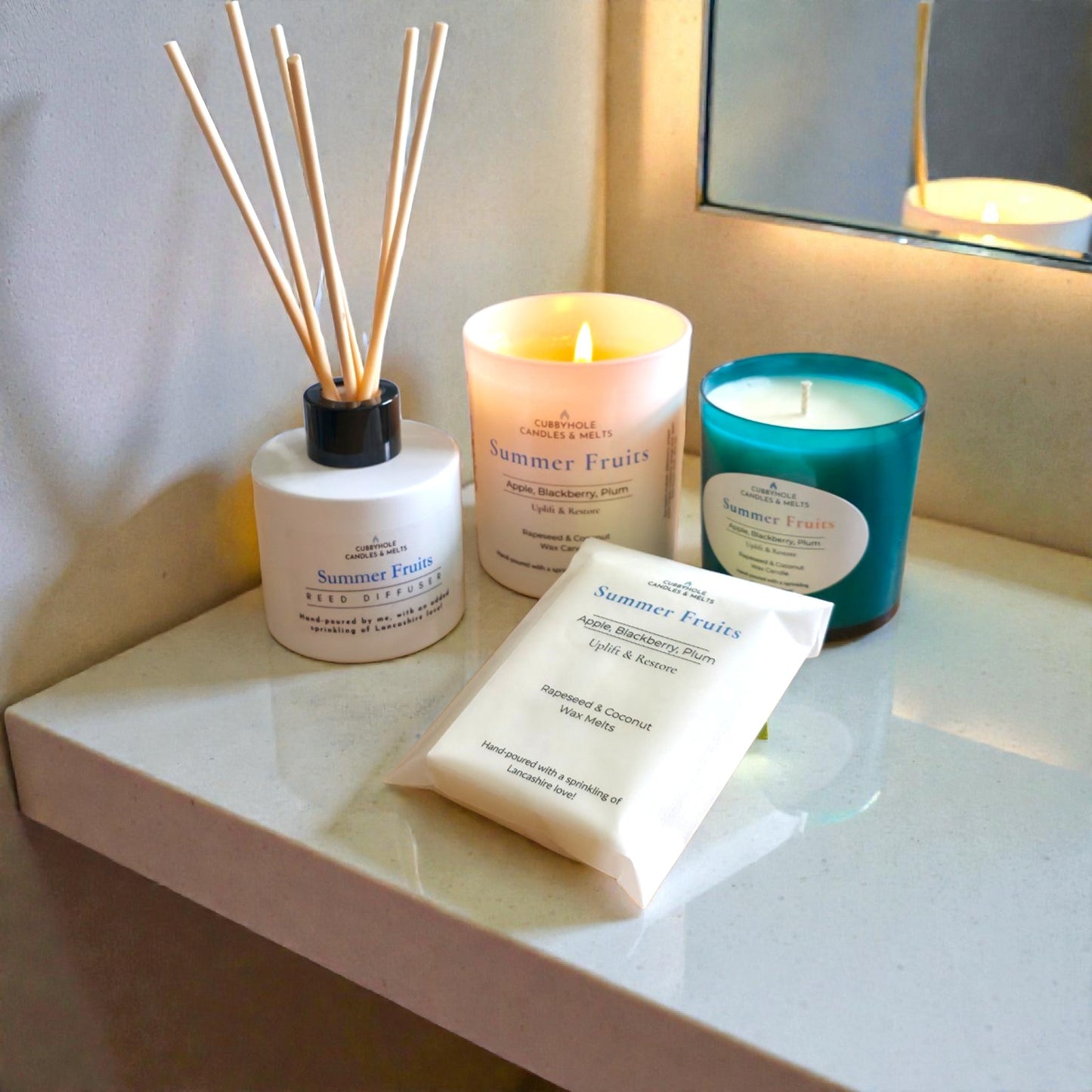 Teal Summer Fruits Candle - limited edition