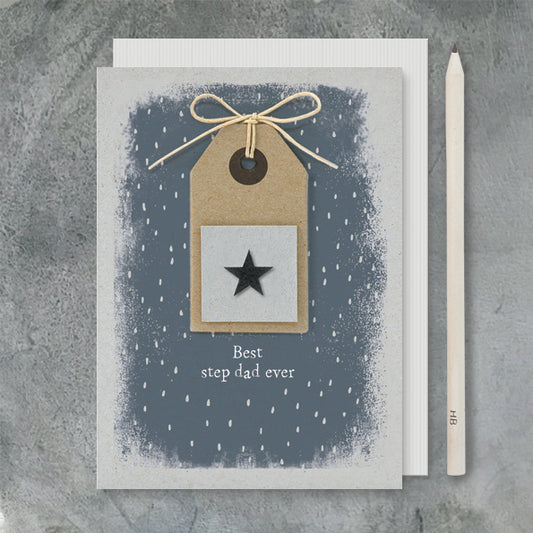 'Best step dad ever' Card - East of India image 0