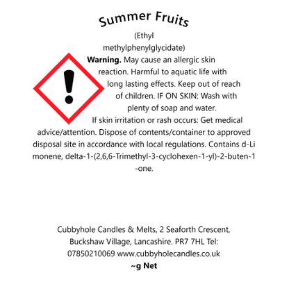 Teal Summer Fruits Candle - limited edition