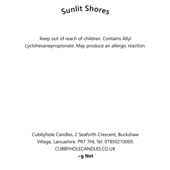 Sunlit Shores Wax Melts