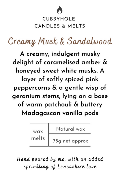 Creamy Musk & Sandalwood Soy Wax Melts image 0