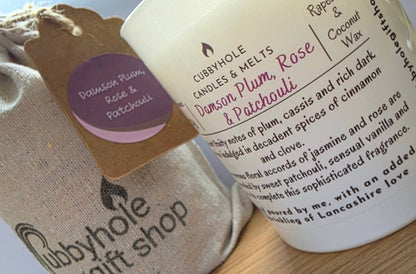 Damson Plum, Rose & Patchouli Natural Wax Candle